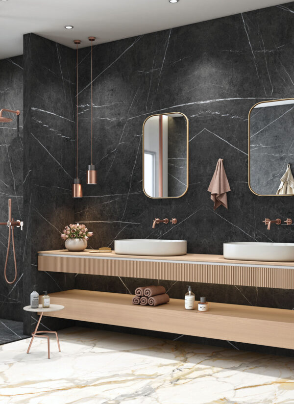 Nero Trueno çiçek marble