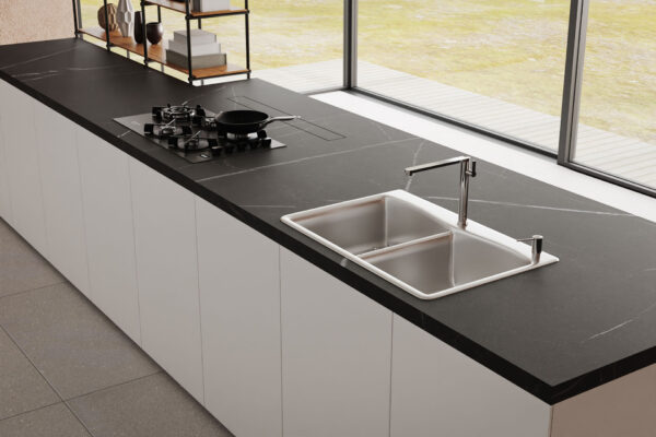 Nero Trueno çiçek marble