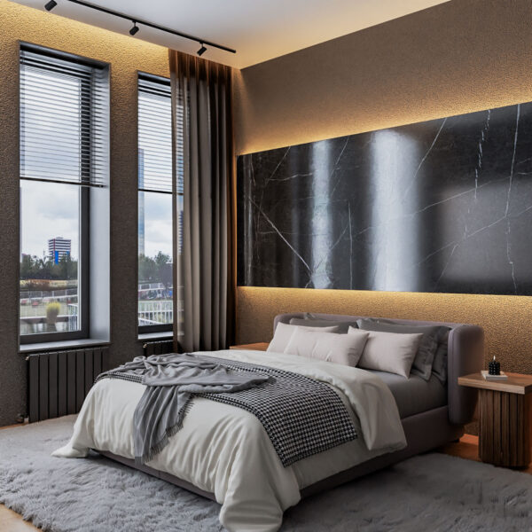 Nero Trueno çiçek marble