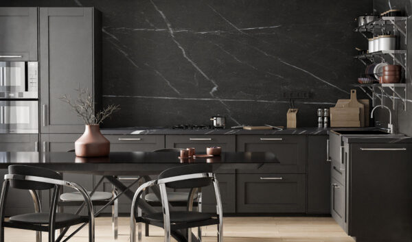 Nero Trueno çiçek marble